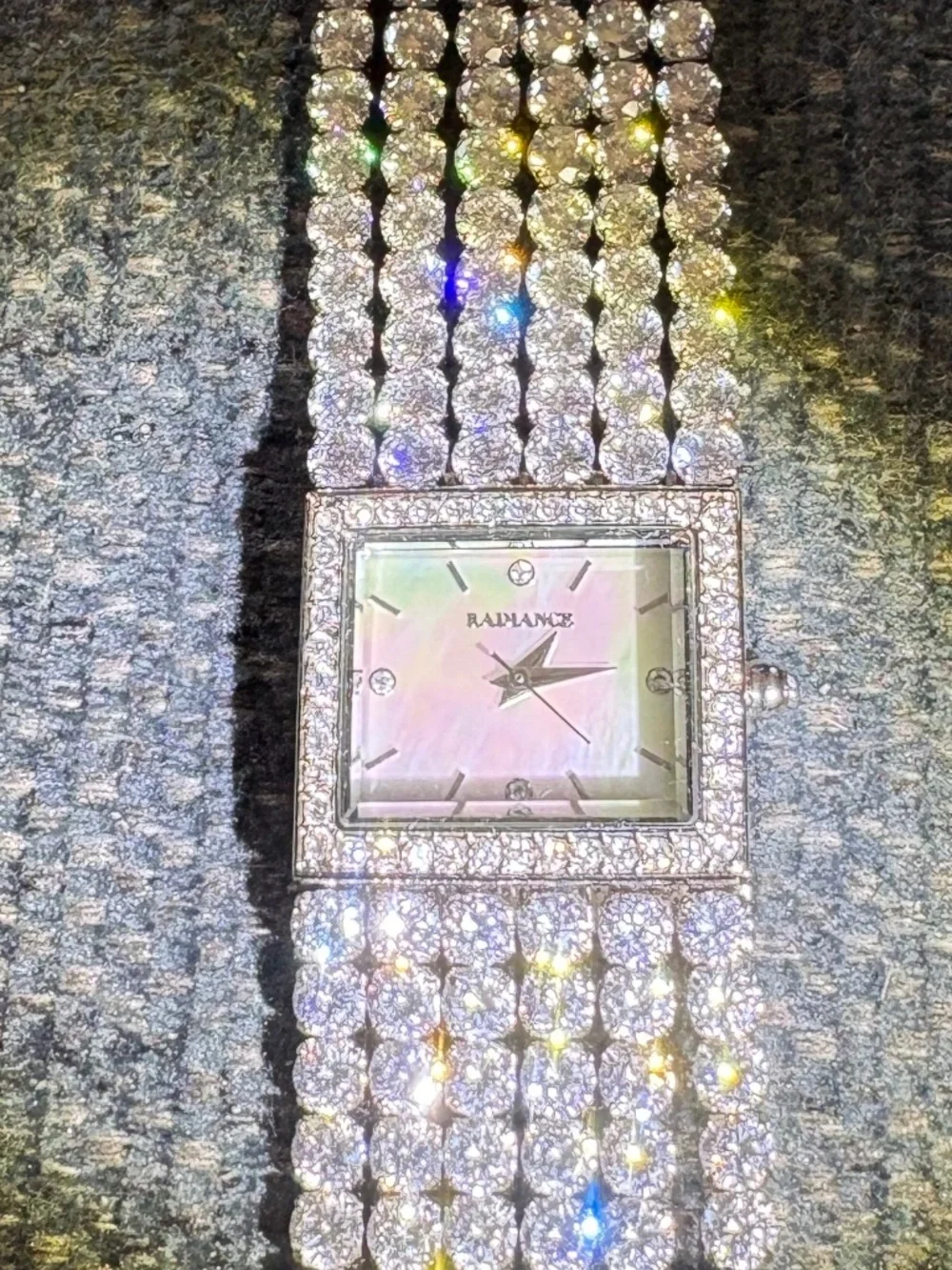Six strand Radiance by Absolute tennis bracelet watch